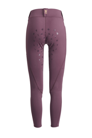 Wahlsten Jadena mesh ridetights, vinrød