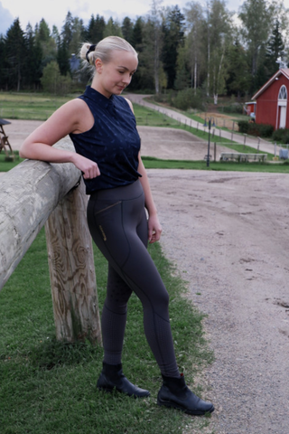 Wahlsten Jadena mesh ridetights, grå